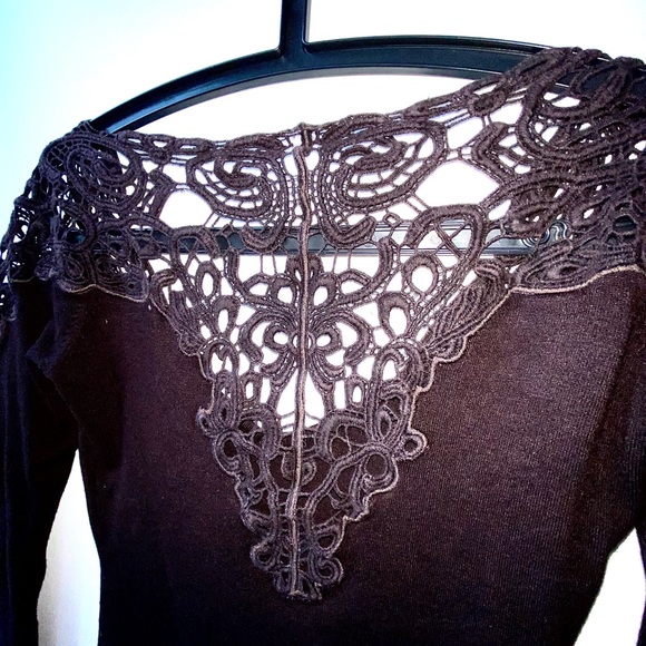 Lady Dutch Embroidered Sweater in Brown - Picture 4 of 11